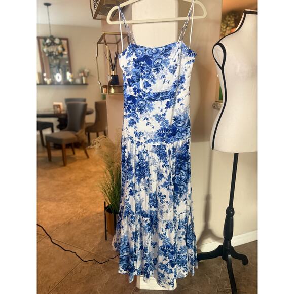 Maeve by Anthropologie Dropped Waist Tiered Flouncy Maxi Dress Size S - Picture 5 of 10